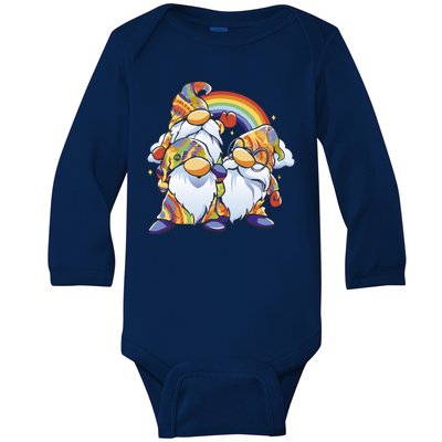 Hippie Gnomes Rainbow Baby Long Sleeve Bodysuit