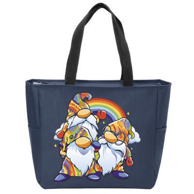 Hippie Gnomes Rainbow Zip Tote Bag