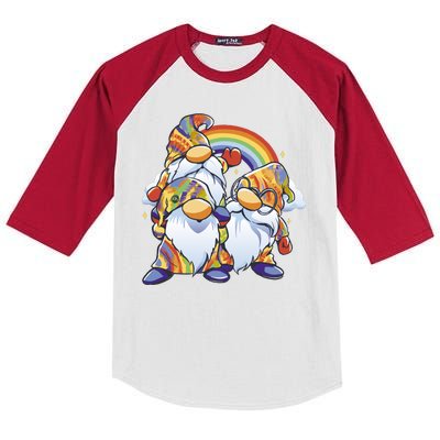 Hippie Gnomes Rainbow Kids Colorblock Raglan Jersey