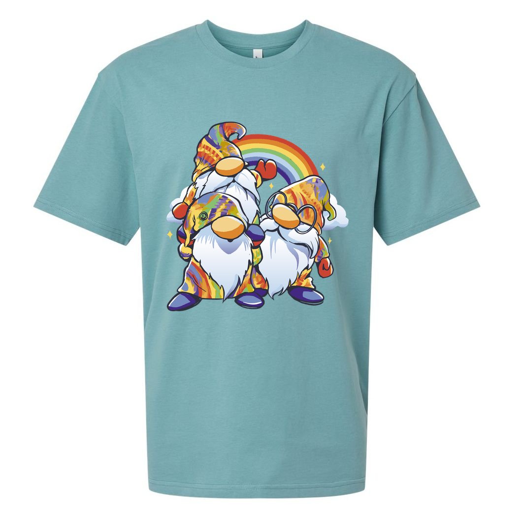Hippie Gnomes Rainbow Sueded Cloud Jersey T-Shirt