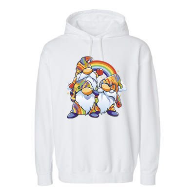 Hippie Gnomes Rainbow Garment-Dyed Fleece Hoodie