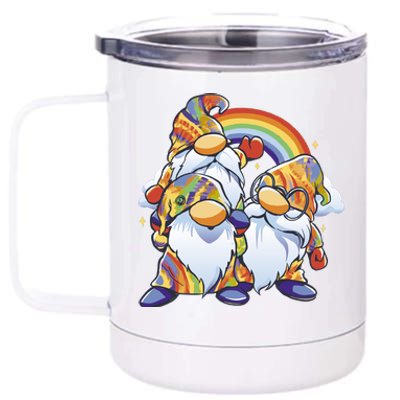 Hippie Gnomes Rainbow 12 oz Stainless Steel Tumbler Cup