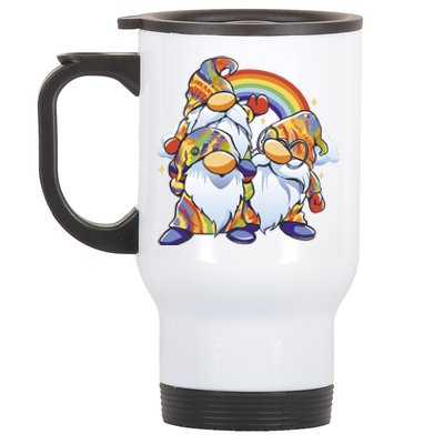 Hippie Gnomes Rainbow Stainless Steel Travel Mug