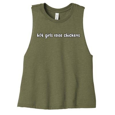 Hot Girlss Raise Chickens Women's Racerback Cropped Tank