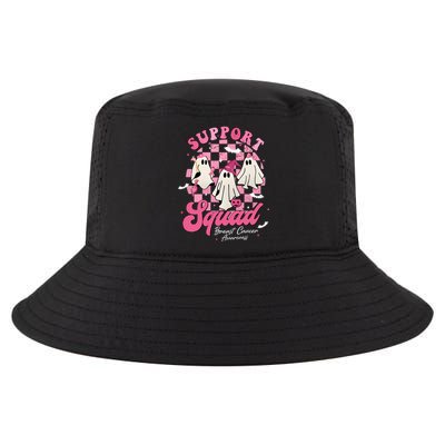 Halloween Ghost Support Squad Breast Cancer Pink Ribbon Cool Comfort Performance Bucket Hat