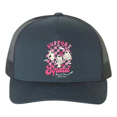 Halloween Ghost Support Squad Breast Cancer Pink Ribbon Yupoong Adult 5-Panel Trucker Hat