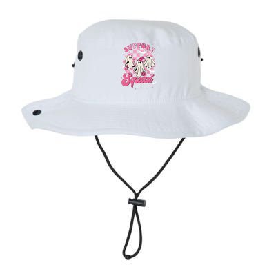 Halloween Ghost Support Squad Breast Cancer Pink Ribbon Legacy Cool Fit Booney Bucket Hat