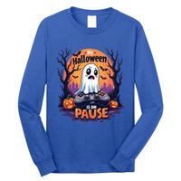 Halloween Gaming Saying Funny Ghost Design Gamer Cute Gift Long Sleeve Shirt