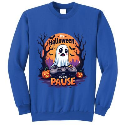 Halloween Gaming Saying Funny Ghost Design Gamer Cute Gift Sweatshirt