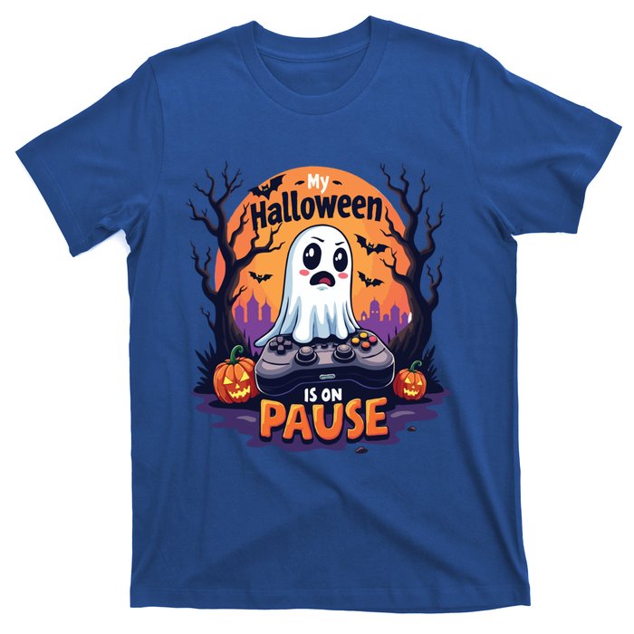 Halloween Gaming Saying Funny Ghost Design Gamer Cute Gift T-Shirt