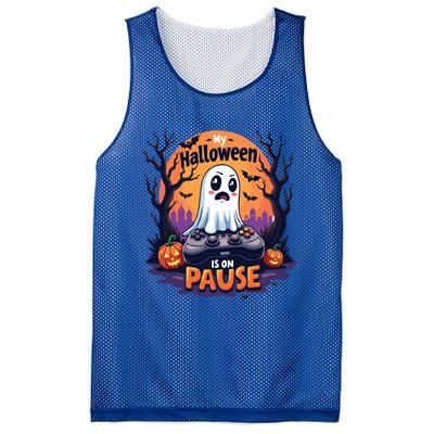 Halloween Gaming Saying Funny Ghost Design Gamer Cute Gift Mesh Reversible Basketball Jersey Tank