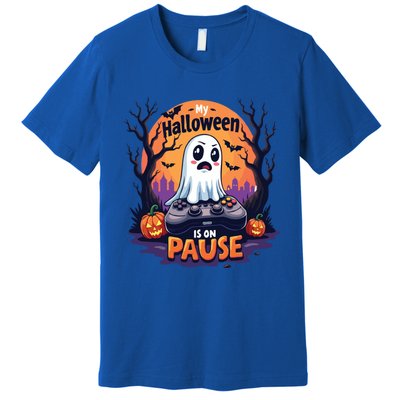 Halloween Gaming Saying Funny Ghost Design Gamer Cute Gift Premium T-Shirt