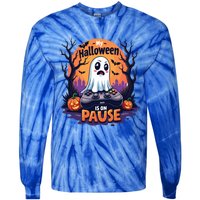 Halloween Gaming Saying Funny Ghost Design Gamer Cute Gift Tie-Dye Long Sleeve Shirt