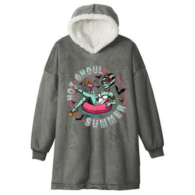 Hot Ghoul Summer Outfits Funny Beach Summer Haloween Hooded Wearable Blanket