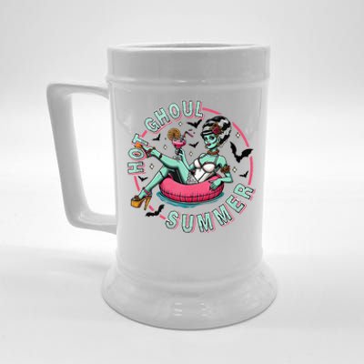 Hot Ghoul Summer Outfits Funny Beach Summer Haloween Beer Stein