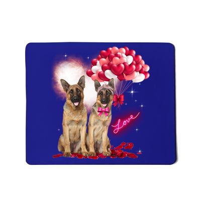 Heart Ger Shepherd Dog Lover Christmas Valentines Day Gift Mousepad