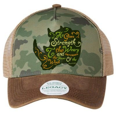 He Gives Strength Legacy Tie Dye Trucker Hat