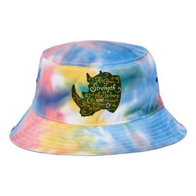 He Gives Strength Tie Dye Newport Bucket Hat