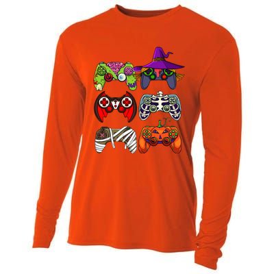 Halloween Gamer Skeleton Zombie Gaming Controllers Cooling Performance Long Sleeve Crew