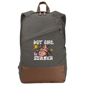 Hot Girl Summer Cotton Canvas Backpack