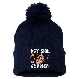 Hot Girl Summer Pom Pom 12in Knit Beanie