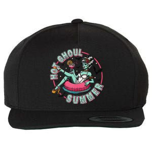 Hot Ghoul Summer S Funny Beach Summer Haloween Wool Snapback Cap