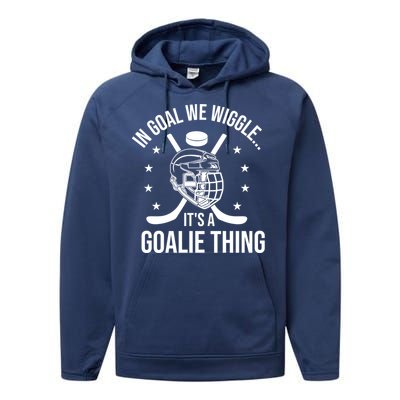 Hockey Goalie Stick Ice Hockey Player Hockey Stick Gift Performance Fleece Hoodie