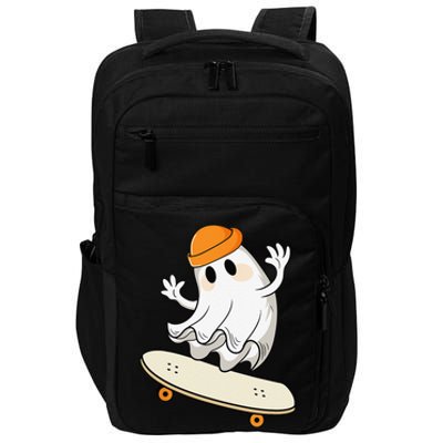 Halloween Ghost Skateboard Halloween Skateboarding Impact Tech Backpack