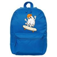 Halloween Ghost Skateboard Halloween Skateboarding 16 in Basic Backpack