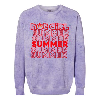 Hot Girl Summer Colorblast Crewneck Sweatshirt