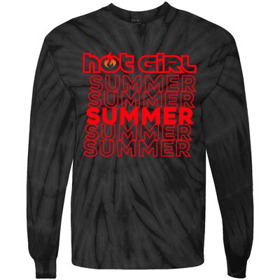 Hot Girl Summer Tie-Dye Long Sleeve Shirt