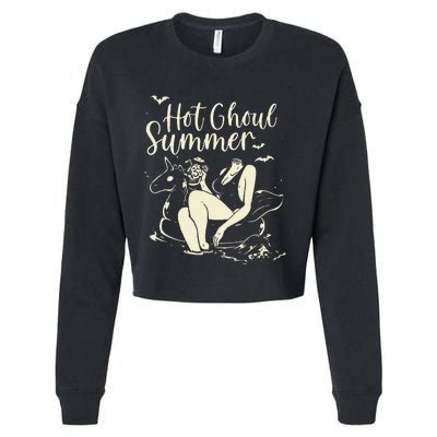 Hot Ghoul Summer Gothic Cropped Pullover Crew