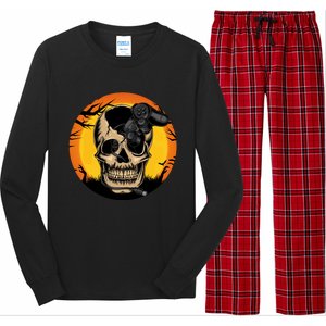 Halloween Gamer Skeleton Funny Teens Gaming Great Gift Long Sleeve Pajama Set