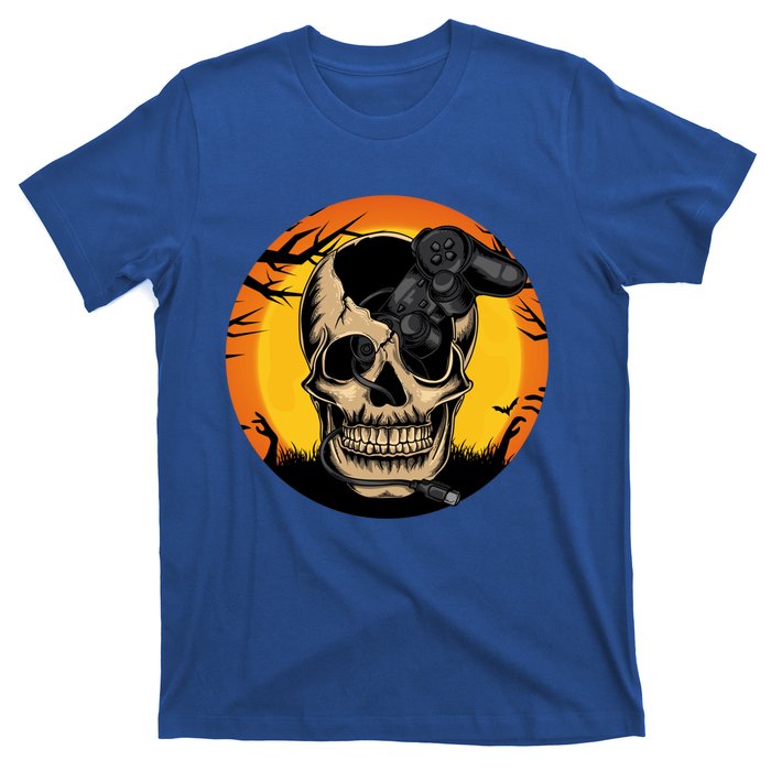 Halloween Gamer Skeleton Funny Teens Gaming Great Gift T-Shirt