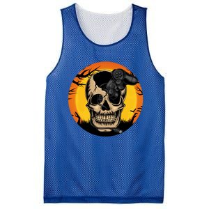 Halloween Gamer Skeleton Funny Teens Gaming Great Gift Mesh Reversible Basketball Jersey Tank