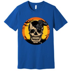 Halloween Gamer Skeleton Funny Teens Gaming Great Gift Premium T-Shirt