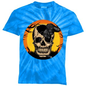 Halloween Gamer Skeleton Funny Teens Gaming Great Gift Kids Tie-Dye T-Shirt