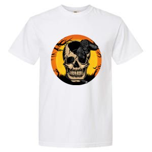 Halloween Gamer Skeleton Funny Teens Gaming Great Gift Garment-Dyed Heavyweight T-Shirt