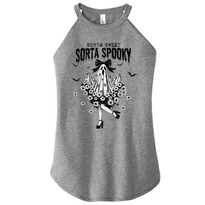 Halloween Ghost Sorta Sweet Sorta Spooky Women’s Perfect Tri Rocker Tank