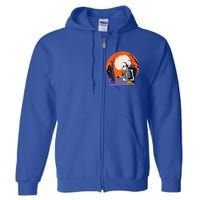 Halloween Gamer Skeleton Pumpkin Gaming Gift Full Zip Hoodie