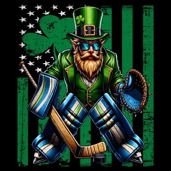 Hockey Goalie St Patricks Day Irish Shamrock American Flag Cool Gift Impact Tech Backpack