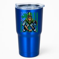 Hockey Goalie St Patricks Day Irish Shamrock American Flag Cool Gift Tumbler