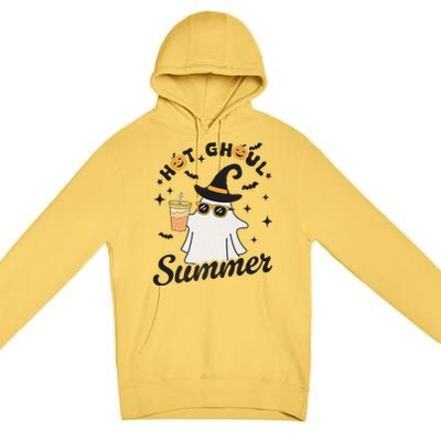 Hot Ghoul Summer Funny Ghost Spooky Summer Vibes Beach Premium Pullover Hoodie