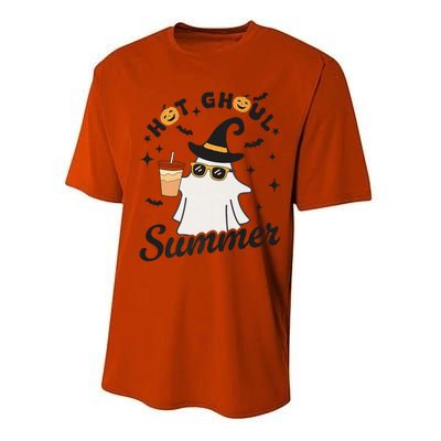 Hot Ghoul Summer Funny Ghost Spooky Summer Vibes Beach Performance Sprint T-Shirt