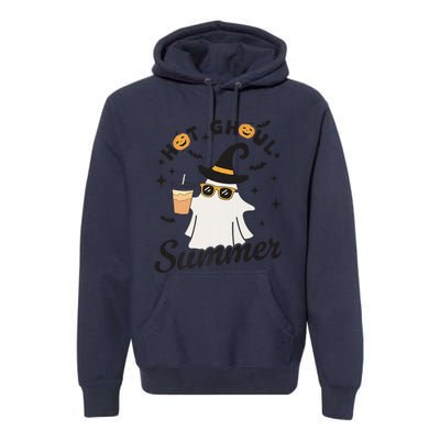 Hot Ghoul Summer Funny Ghost Spooky Summer Vibes Beach Premium Hoodie