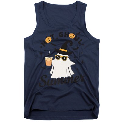 Hot Ghoul Summer Funny Ghost Spooky Summer Vibes Beach Tank Top