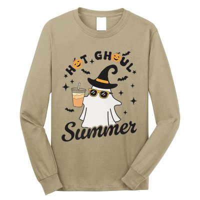 Hot Ghoul Summer Funny Ghost Spooky Summer Vibes Beach Long Sleeve Shirt