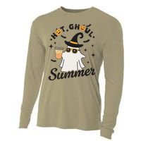 Hot Ghoul Summer Funny Ghost Spooky Summer Vibes Beach Cooling Performance Long Sleeve Crew