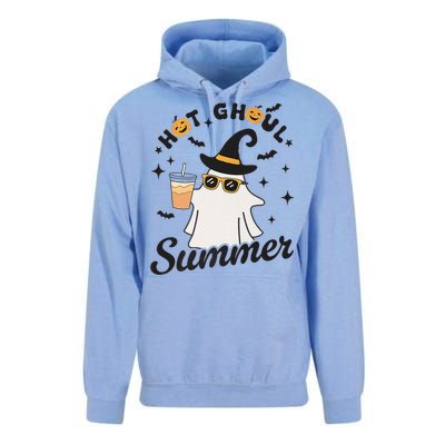 Hot Ghoul Summer Funny Ghost Spooky Summer Vibes Beach Unisex Surf Hoodie