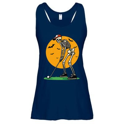 Halloween Golf Skeleton Golfer Funny Halloween Golfing Gift Ladies Essential Flowy Tank